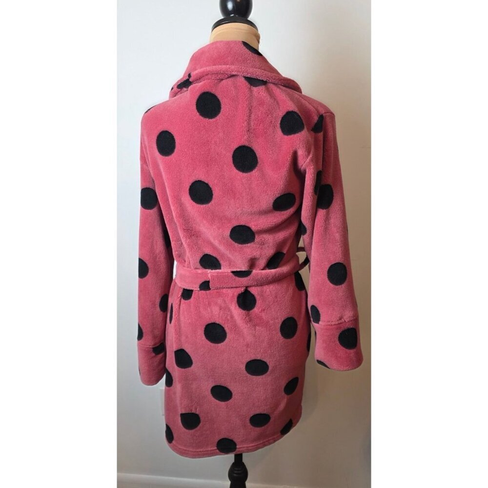 Victoria's Secret PINK Polka Dot Plush Robe size XS - Picture 2 of 6